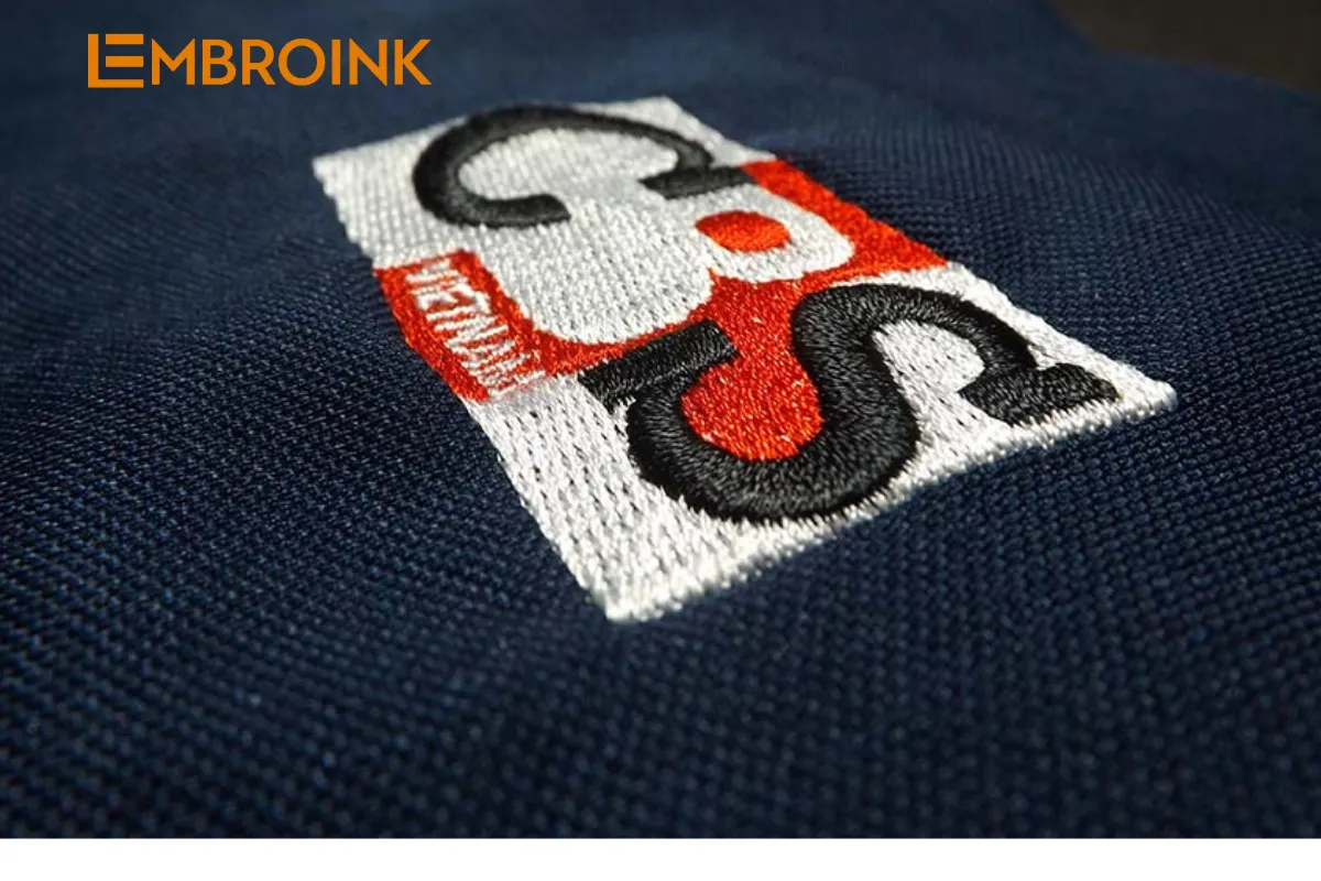 The Process Of Embroidering A Company Logo Onto Uniform Clothing