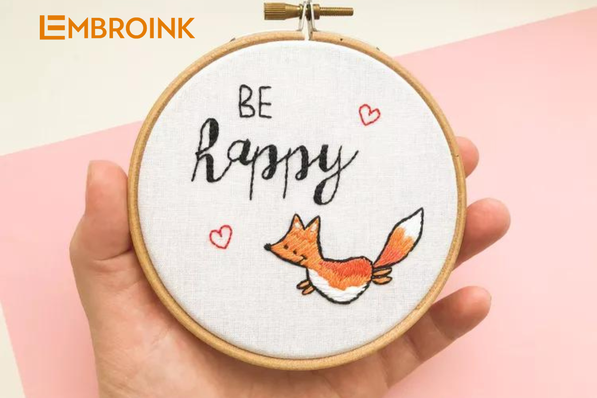 The Happiest Fox Embroidery Pattern